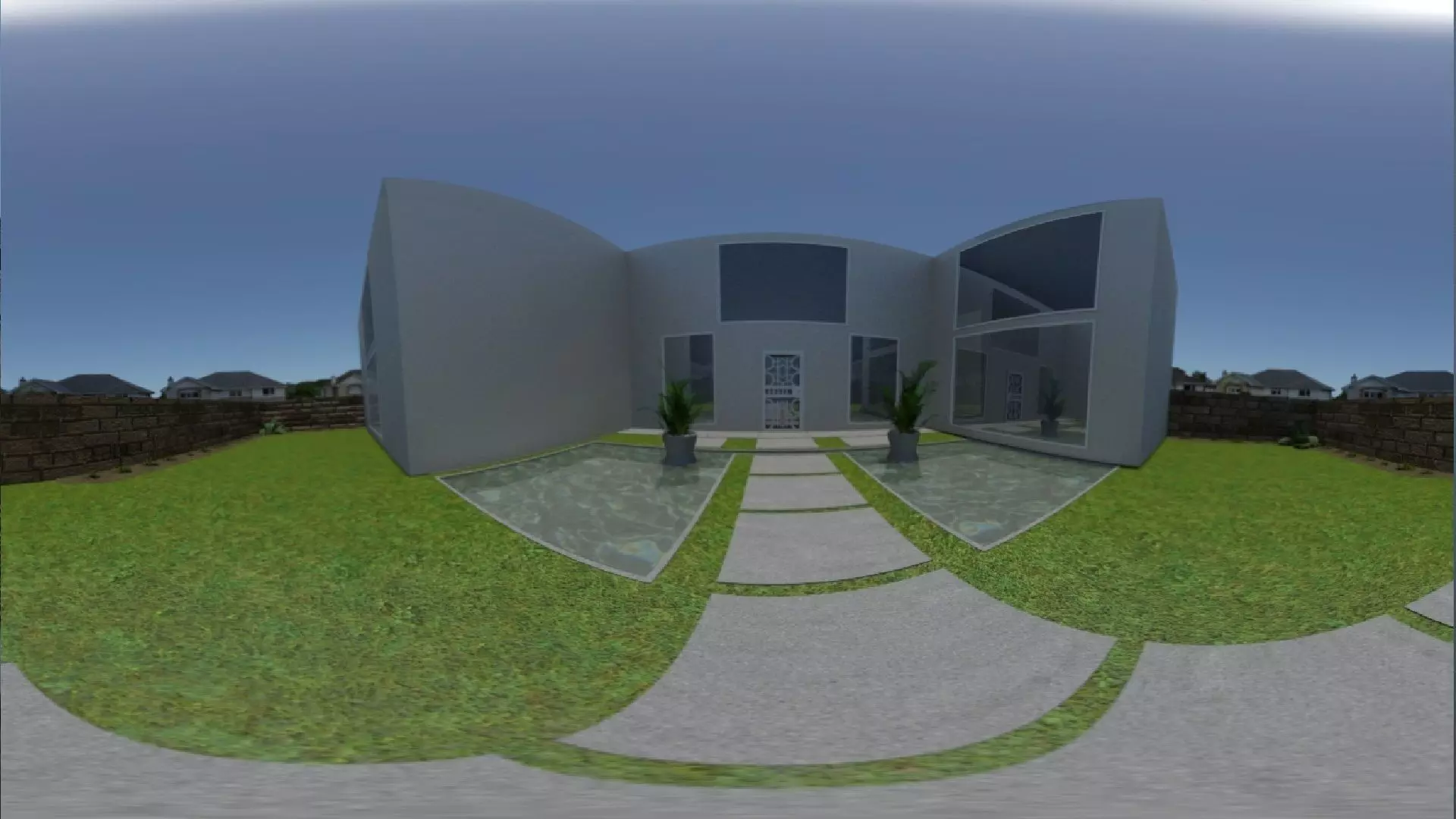 Basic Outdoor Residential Scene Free 3D model