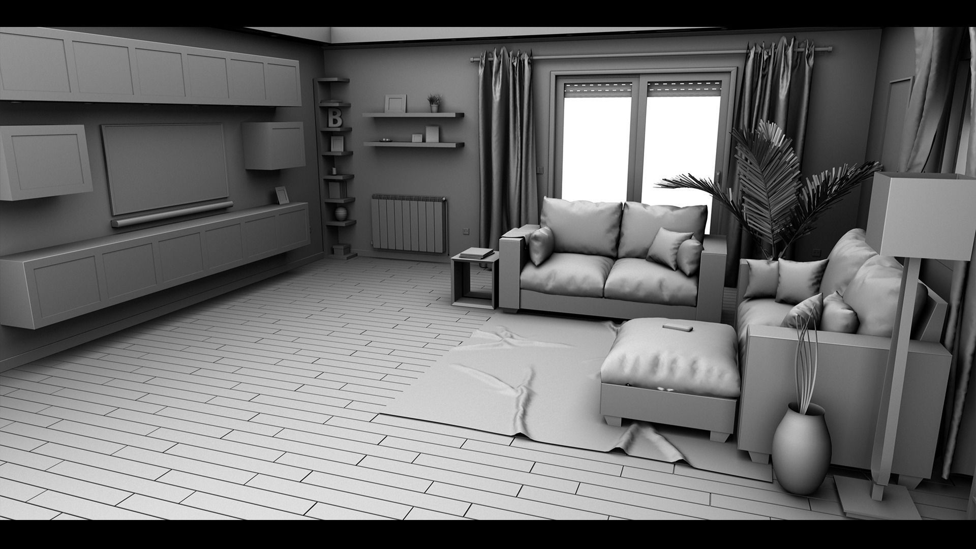 Living Room 3D model_1