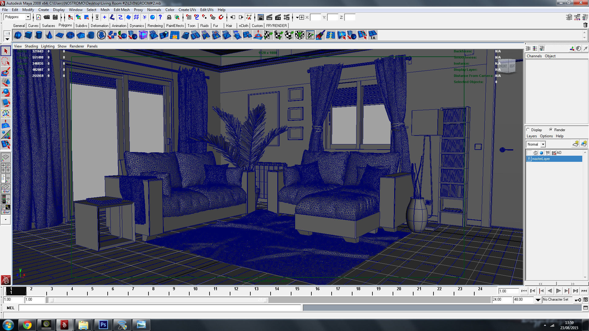 Living Room 3D model_7