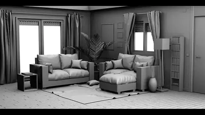 Living Room 3D model