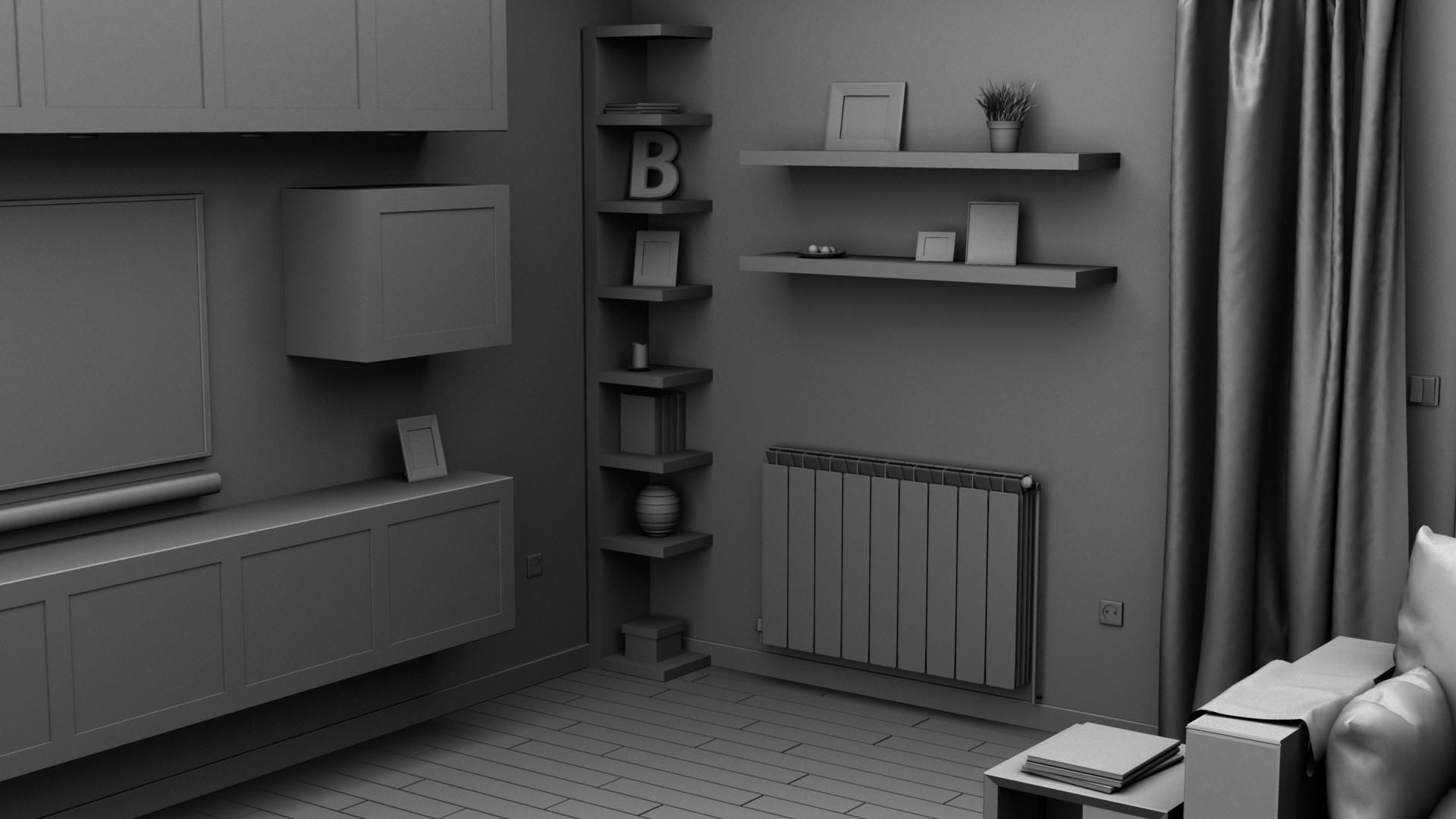 Living Room 3D model_2