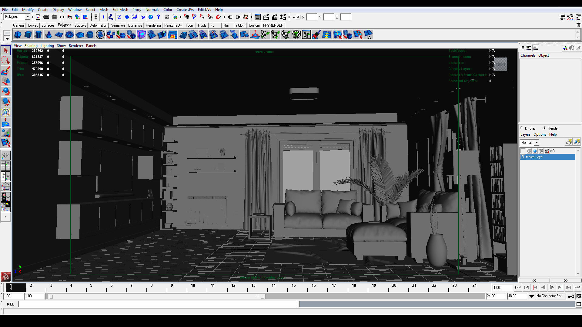 Living Room 3D model_4