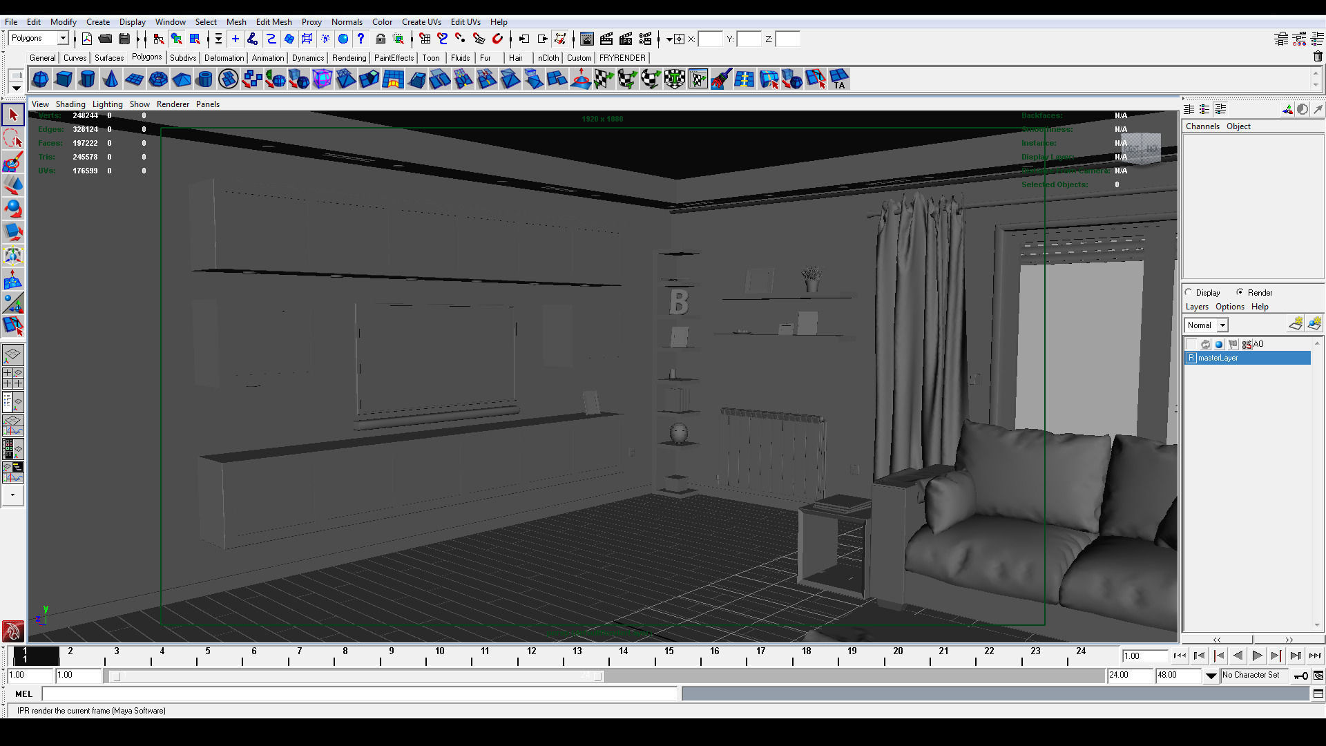 Living Room 3D model_6