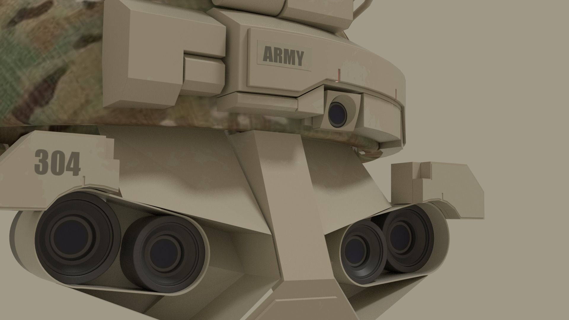 sci fi army helmet Low-poly 3D model_4