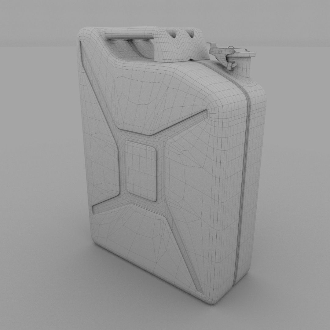 Jerry Can Yellow Low-poly 3D model_11