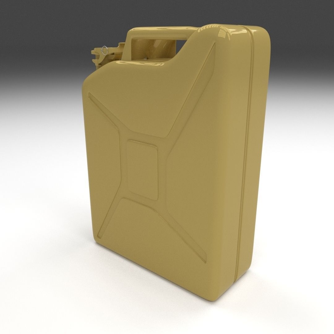 Jerry Can Yellow Low-poly 3D model_12