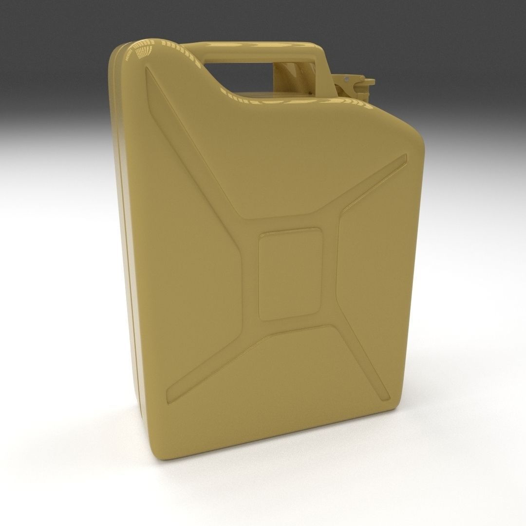 Jerry Can Yellow Low-poly 3D model_4