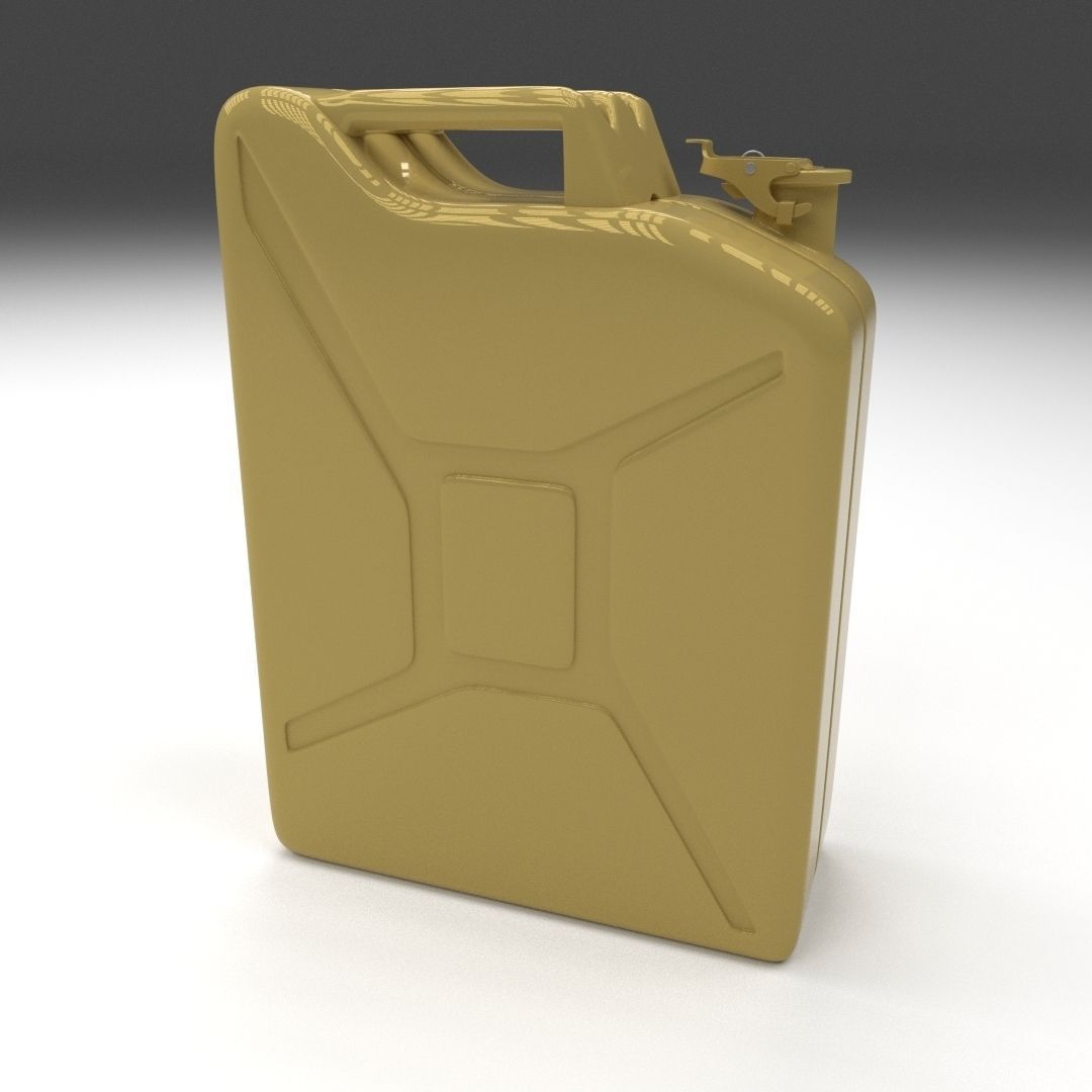 Jerry Can Yellow Low-poly 3D model_5