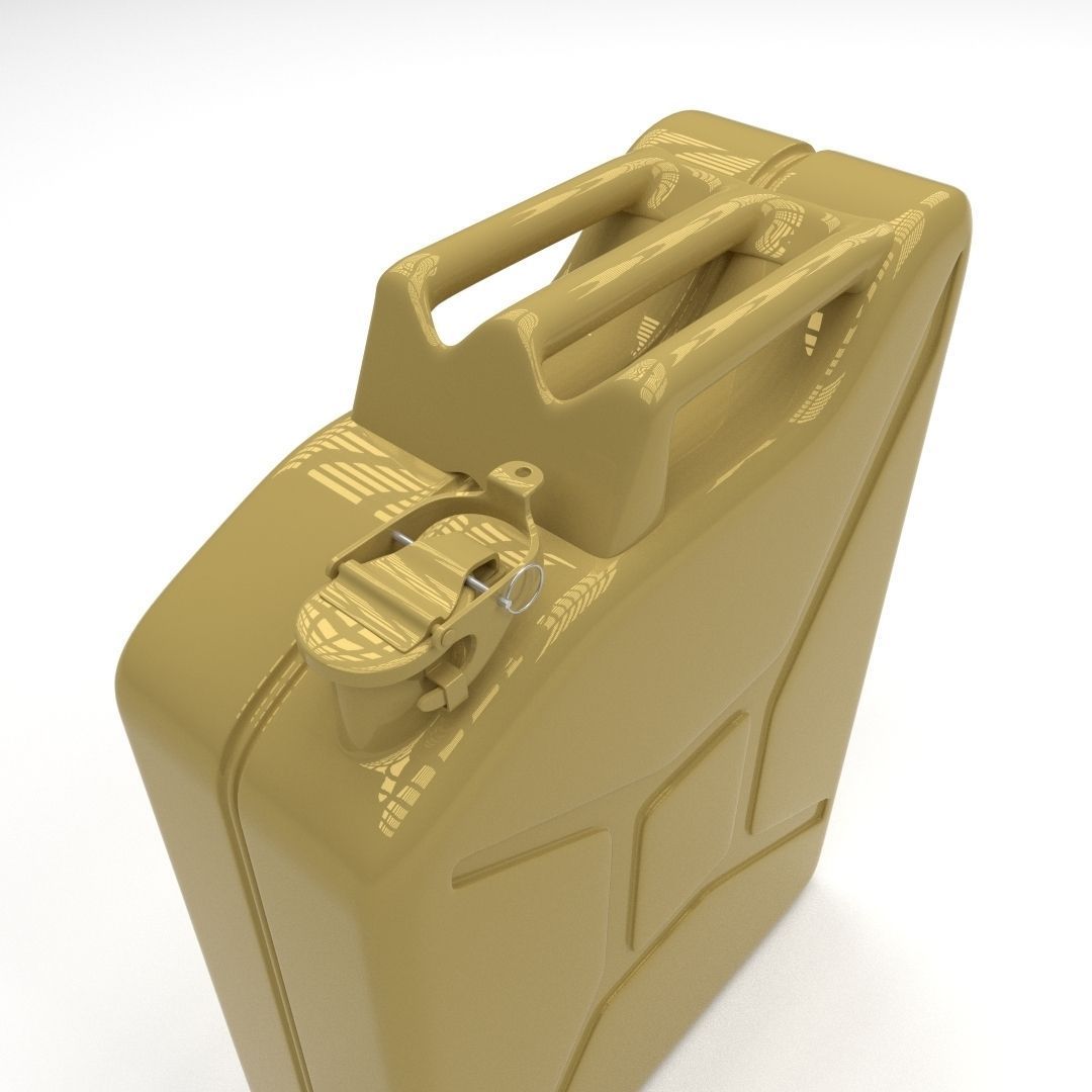 Jerry Can Yellow Low-poly 3D model_2
