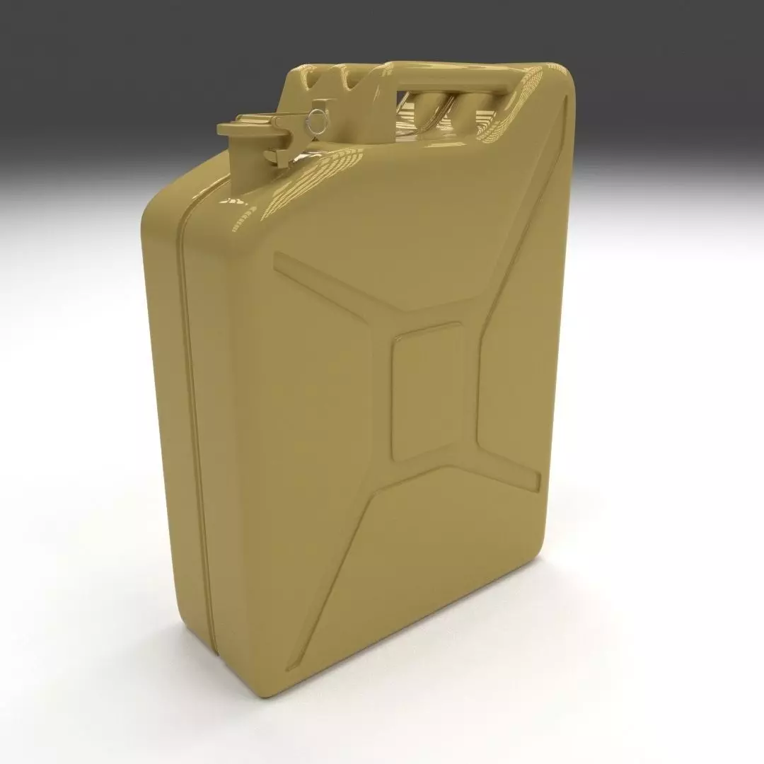 Jerry Can Yellow Low-poly 3D model_0