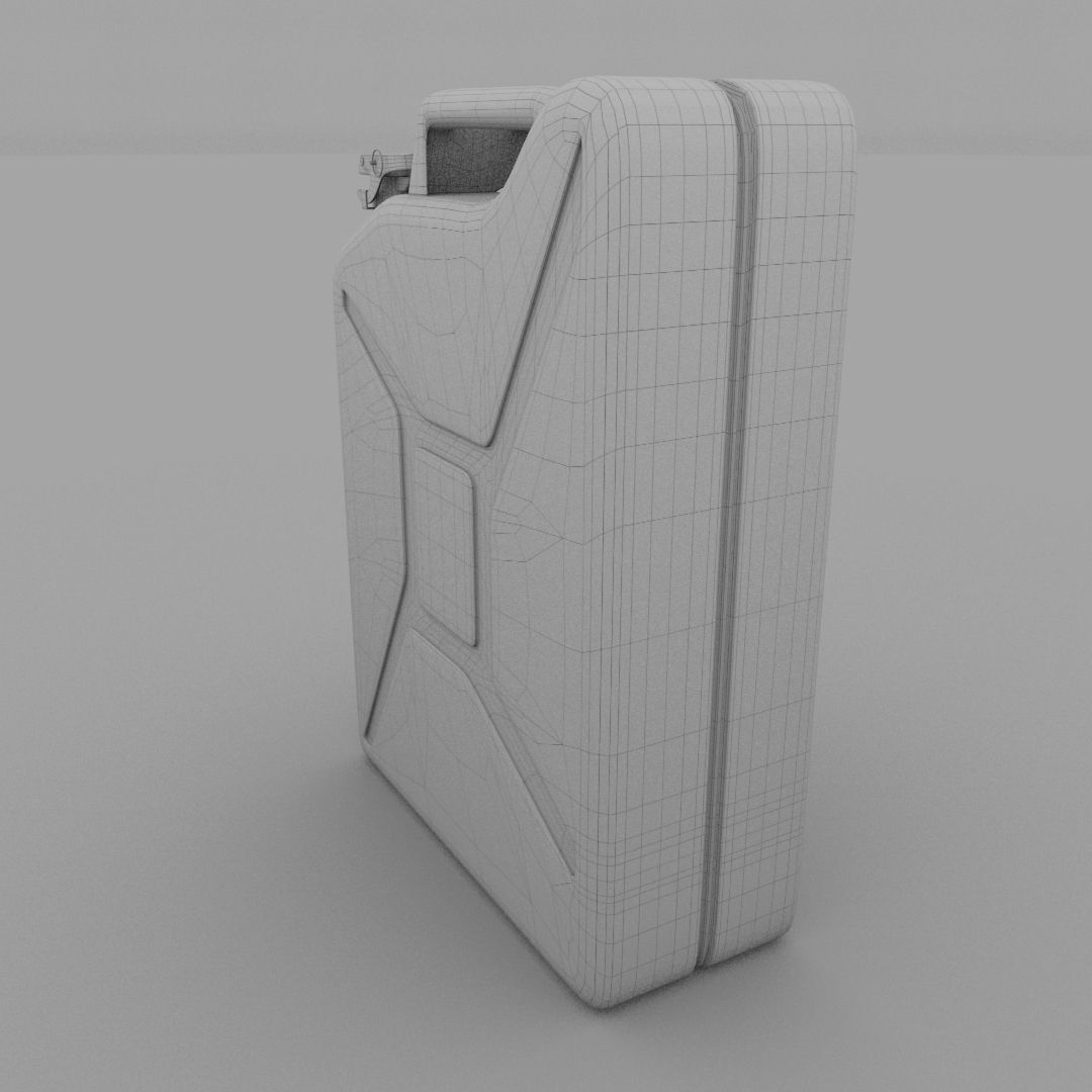 Jerry Can Yellow Low-poly 3D model_9