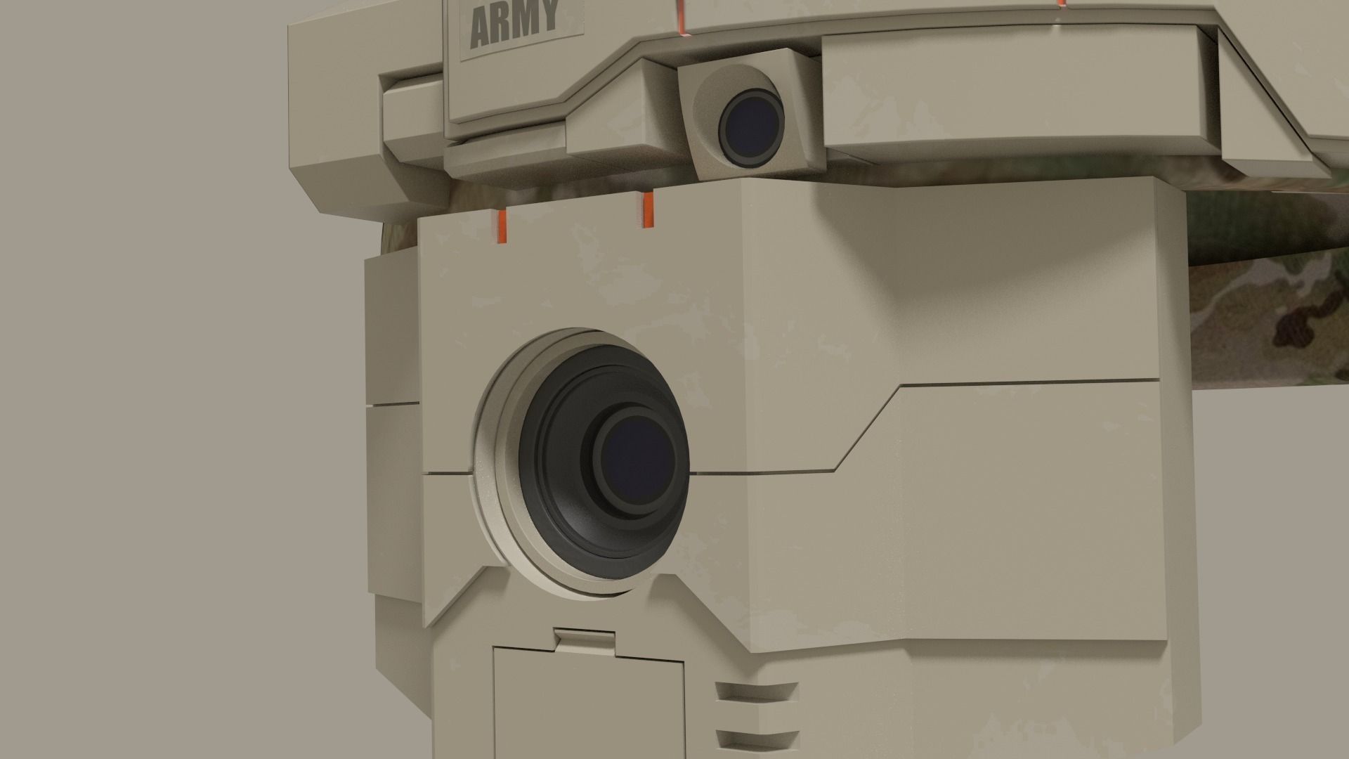 sci fi military helmet Low-poly 3D model_4