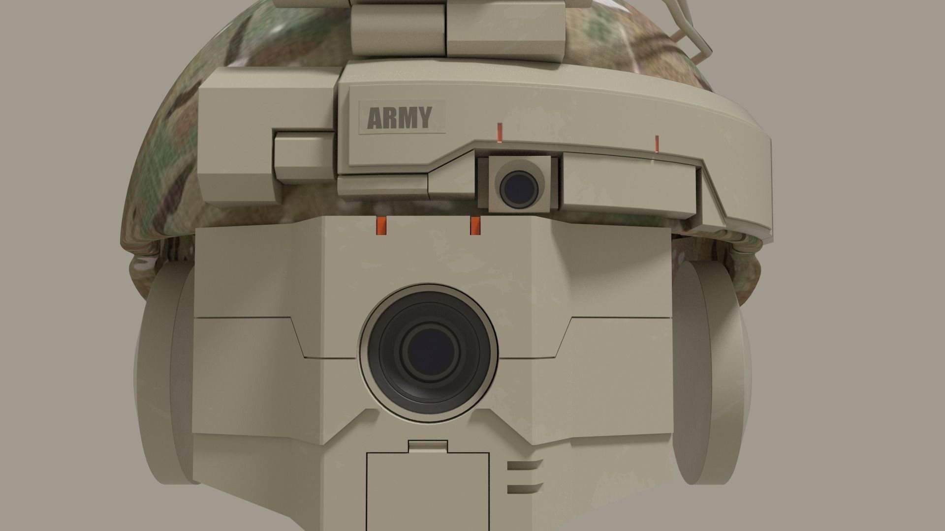 sci fi military helmet Low-poly 3D model_3