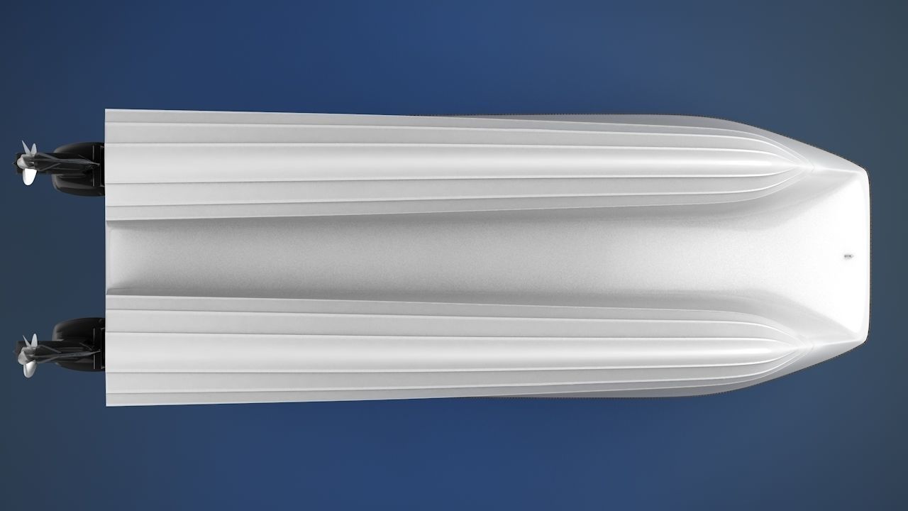 Sea Cat Center Console Outboard Fishing Boat Low-poly 3D model_8