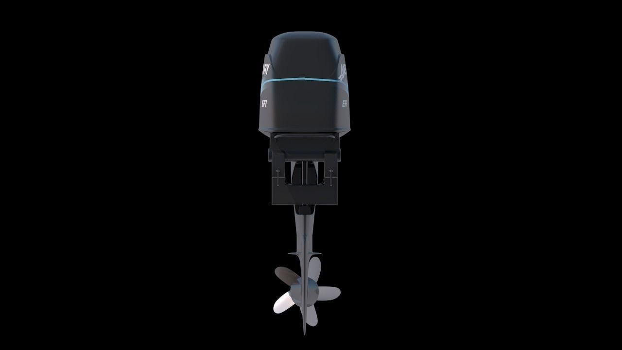 Sea Cat Center Console Outboard Fishing Boat Low-poly 3D model_27