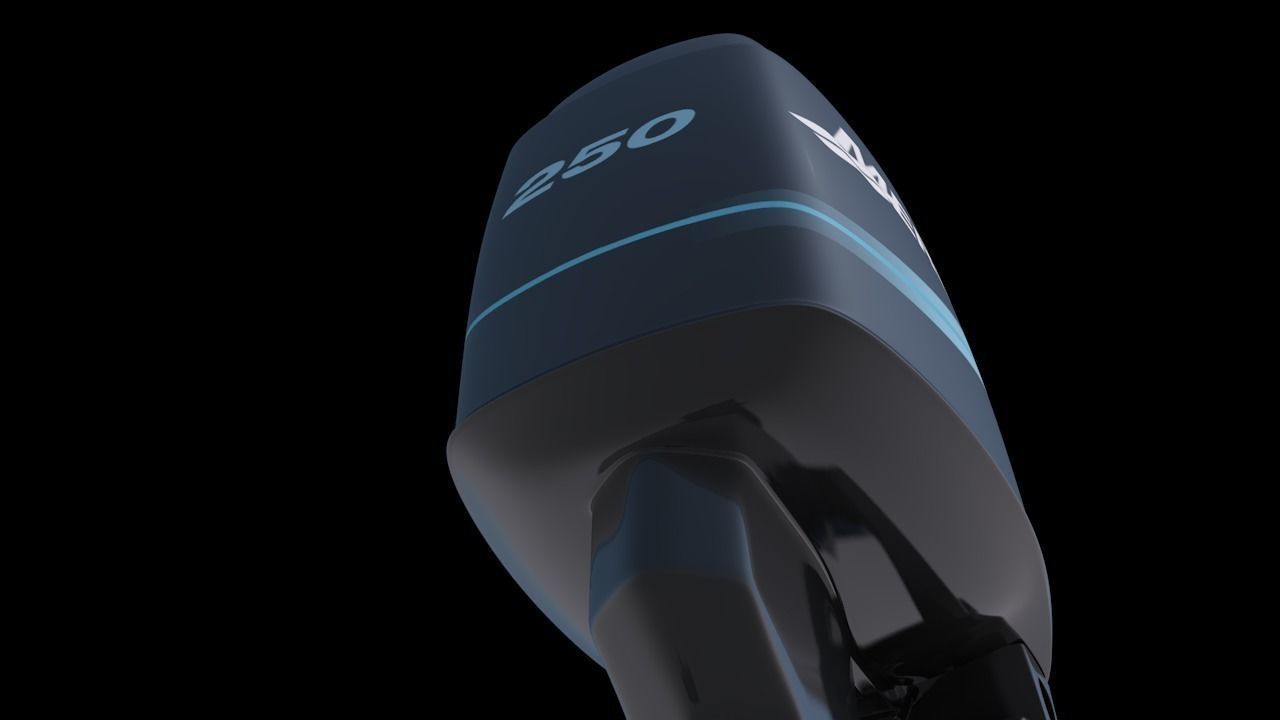 Sea Cat Center Console Outboard Fishing Boat Low-poly 3D model_34