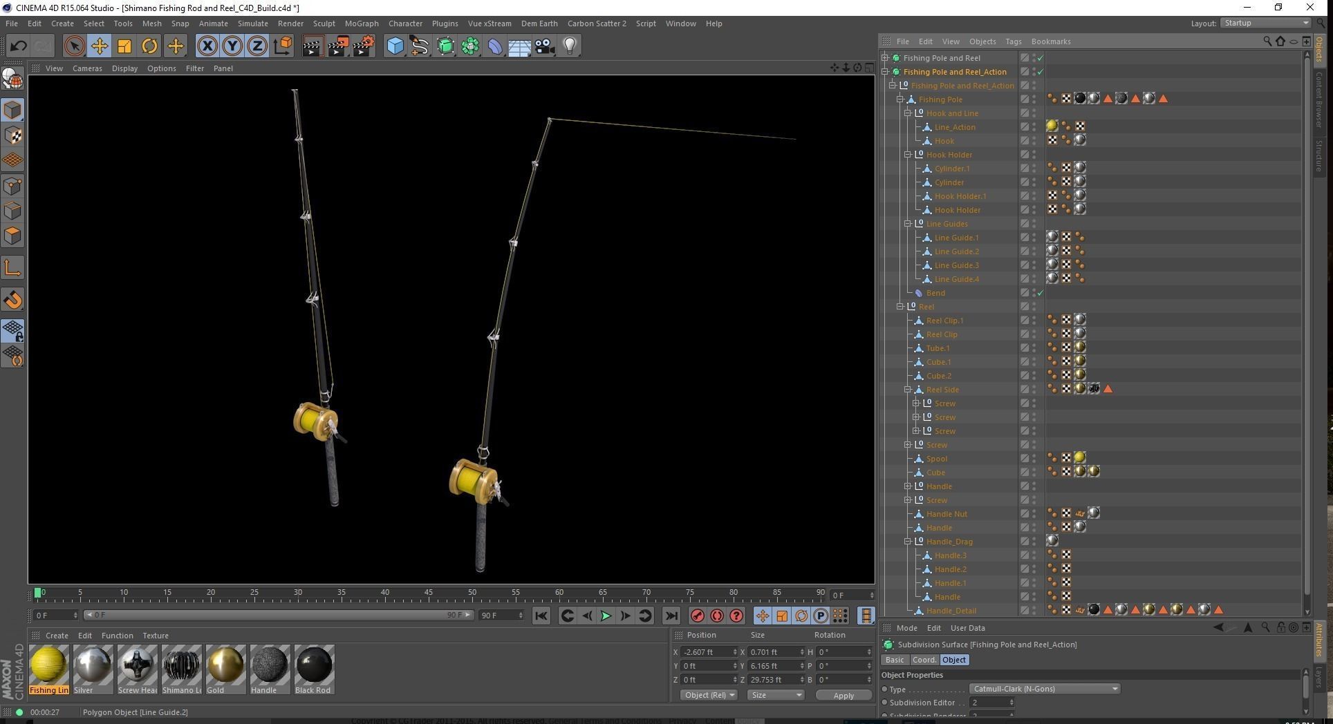 Sea Cat Center Console Outboard Fishing Boat Low-poly 3D model_26