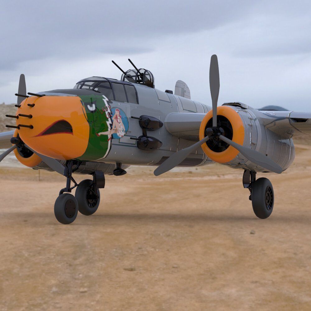 Mitchell B25J 3D model_2