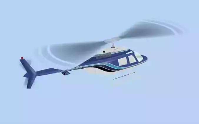 Bell 206 Jet Ranger Low-poly 3D model