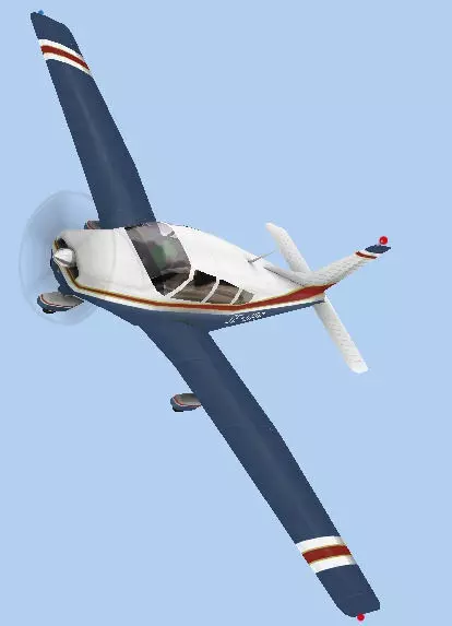 Piper Warrior II Low-poly 3D model_0