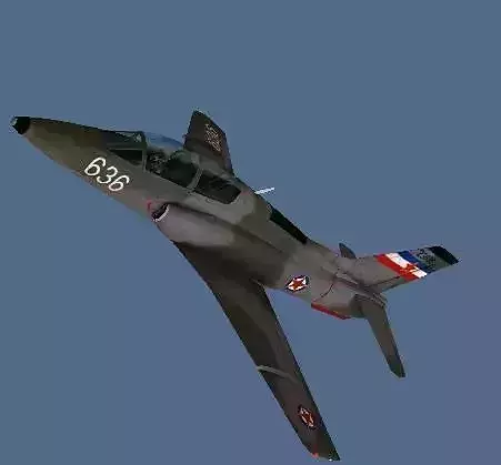G4 Super Galeb Low-poly 3D model