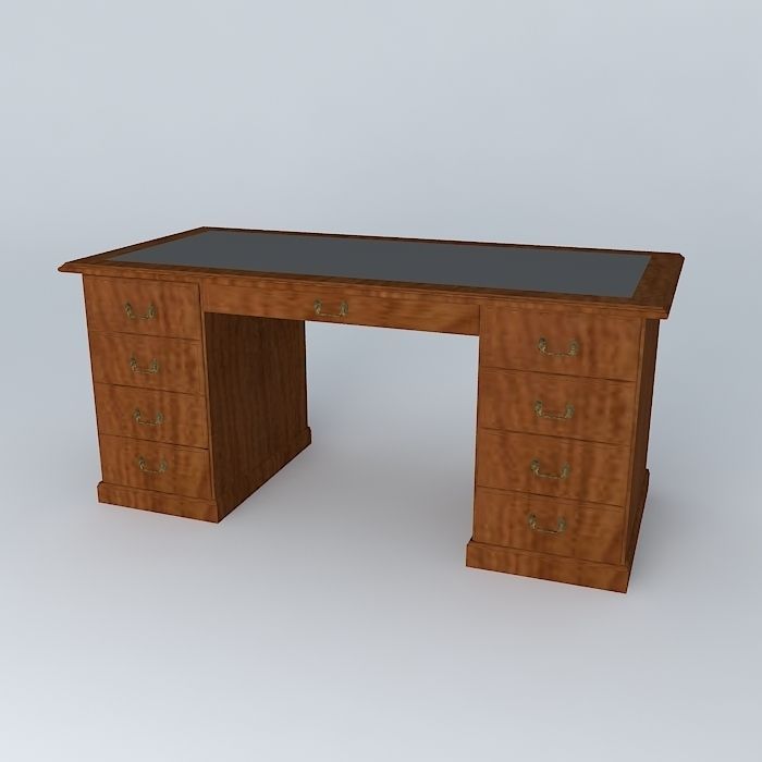 Desk, Executive Free 3D model_1