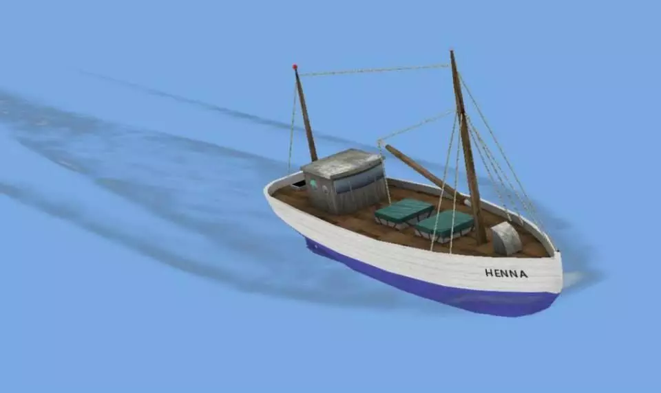 Fishing boat Free low-poly 3D model_0