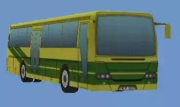 Airport Bus Low-poly 3D model