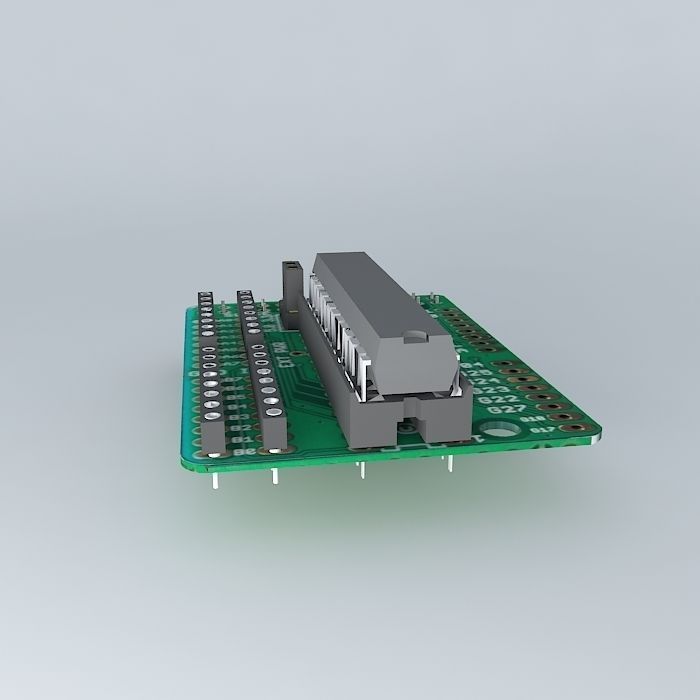 Slice-of-Pi microcontroller board Free 3D model_2
