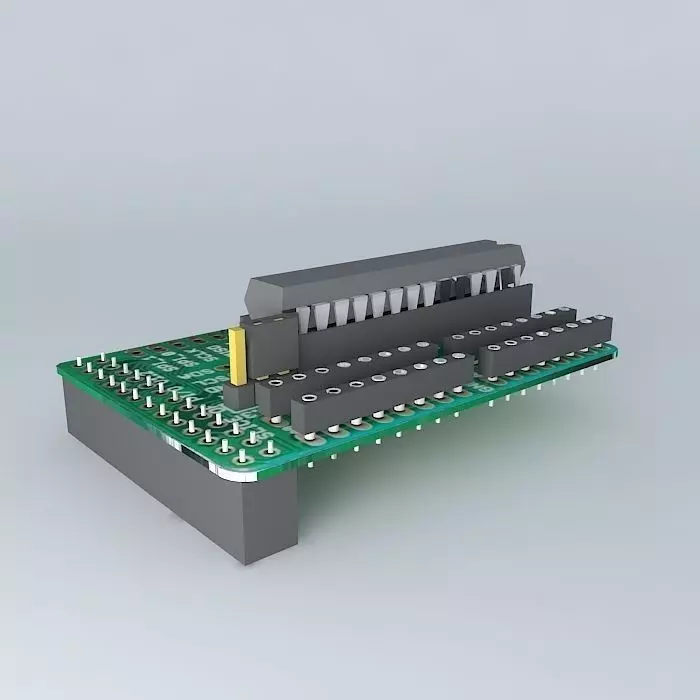 Slice-of-Pi microcontroller board Free 3D model_0