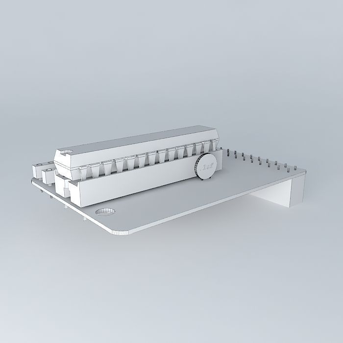 Slice-of-Pi microcontroller board Free 3D model_4