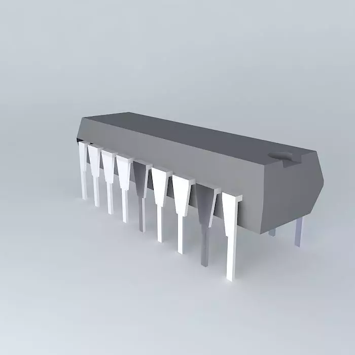18 pin IC Free 3D model