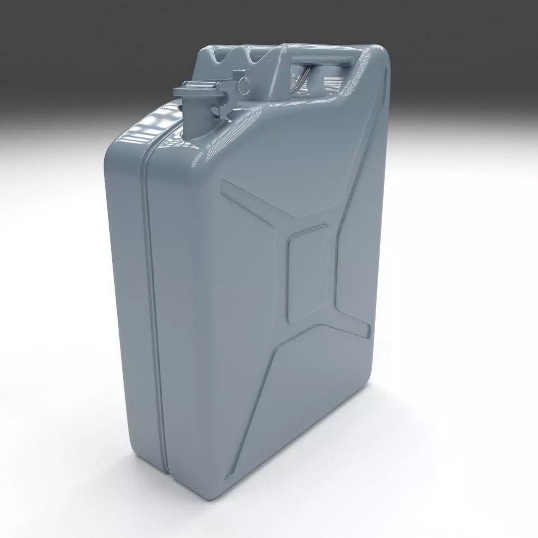Jerry Can Blue Low-poly 3D model_0