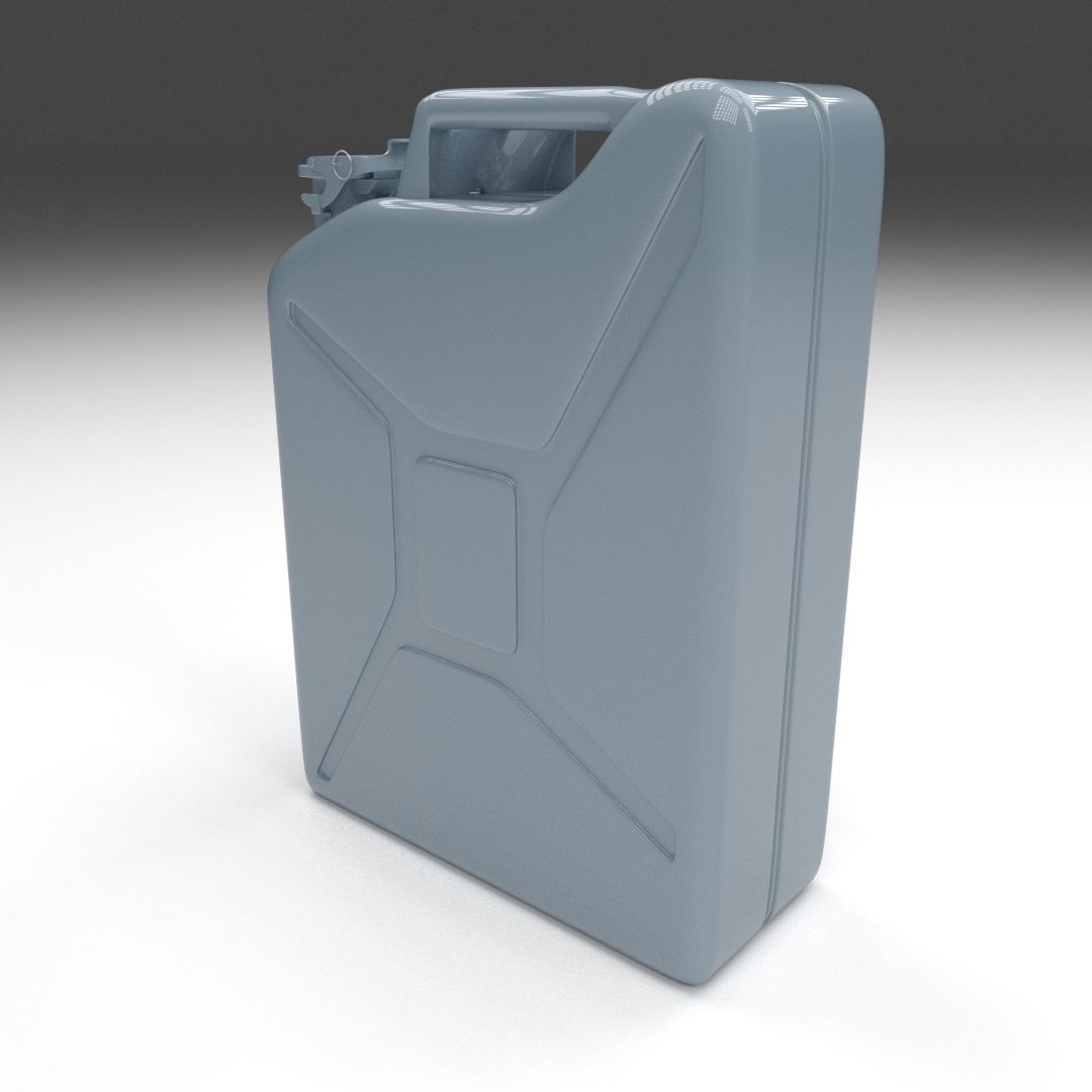 Jerry Can Blue Low-poly 3D model_11