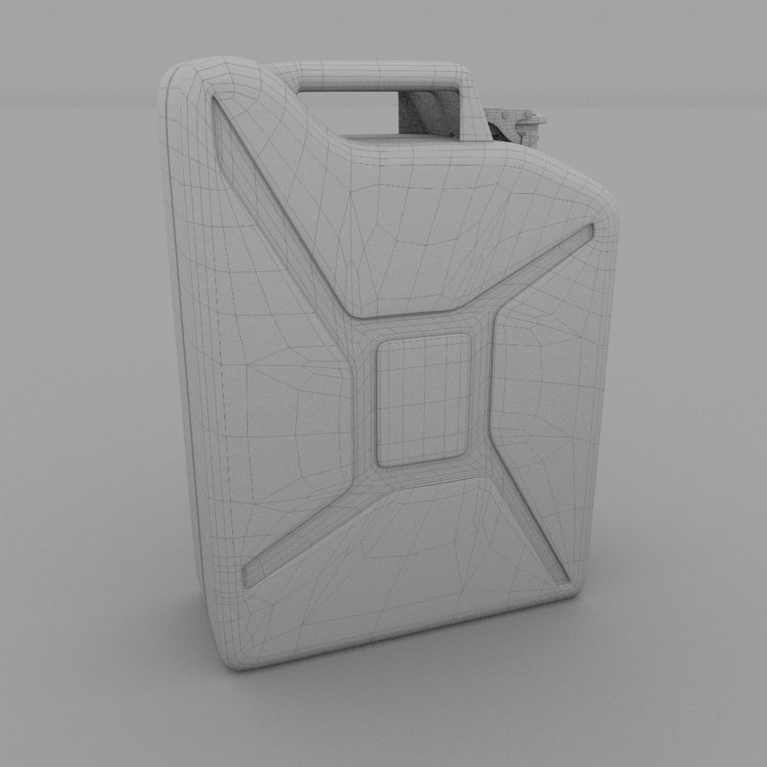 Jerry Can Blue Low-poly 3D model_14