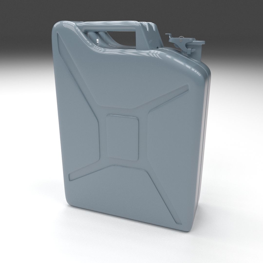 Jerry Can Blue Low-poly 3D model_4