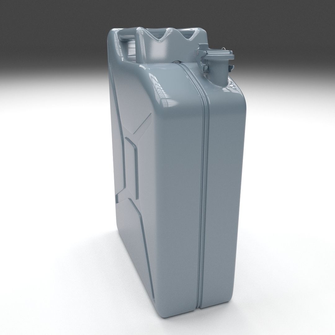 Jerry Can Blue Low-poly 3D model_5