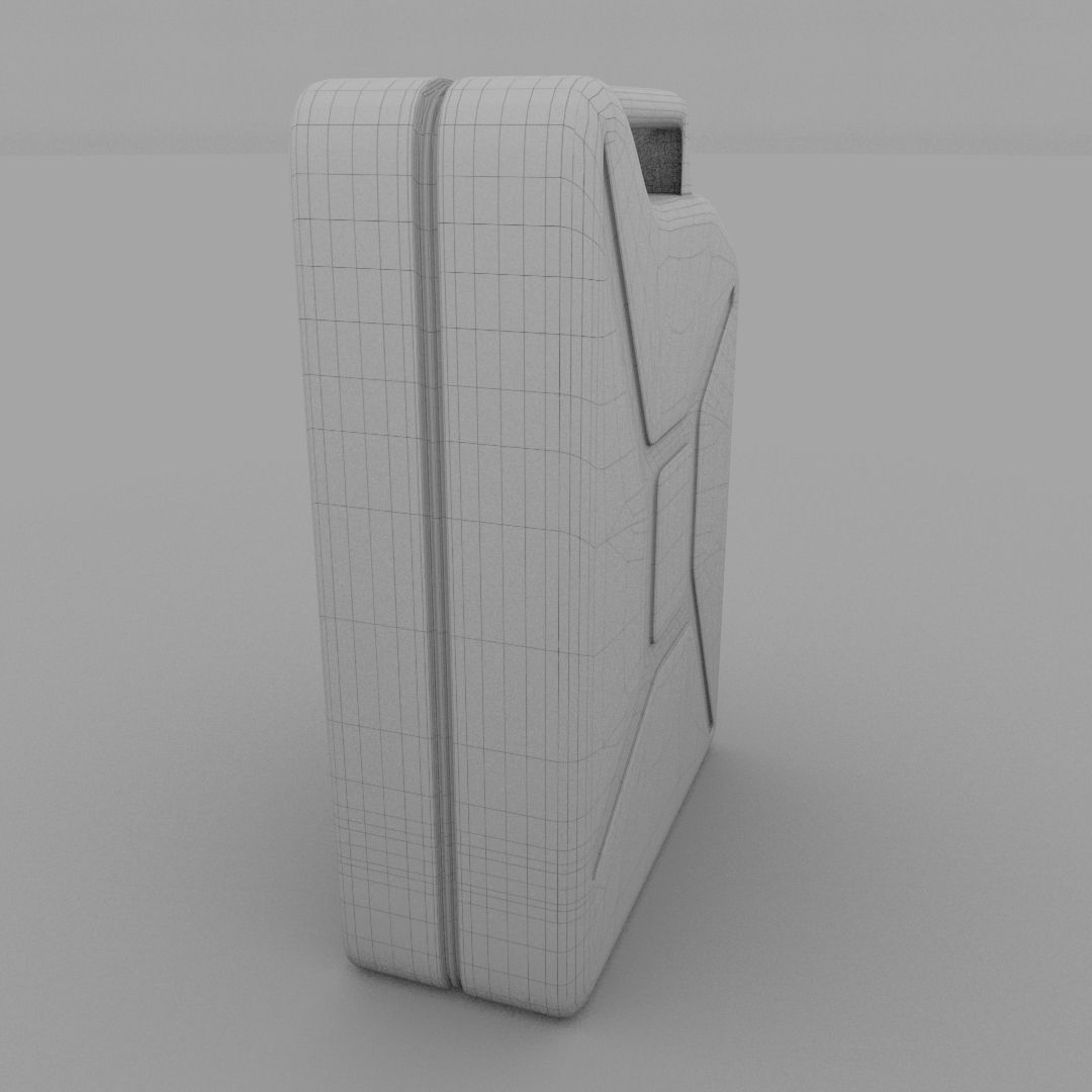 Jerry Can Blue Low-poly 3D model_12
