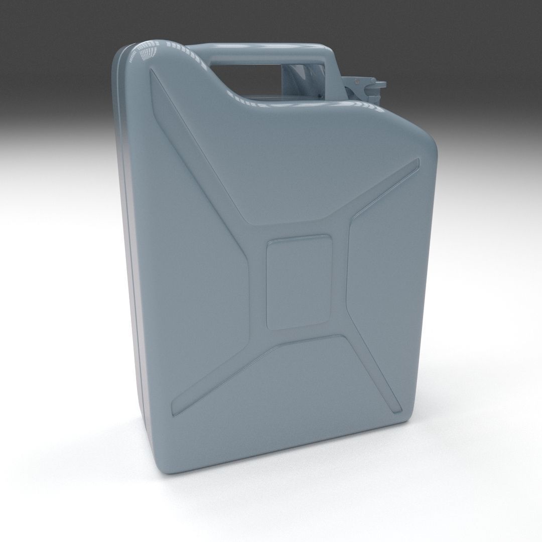 Jerry Can Blue Low-poly 3D model_3