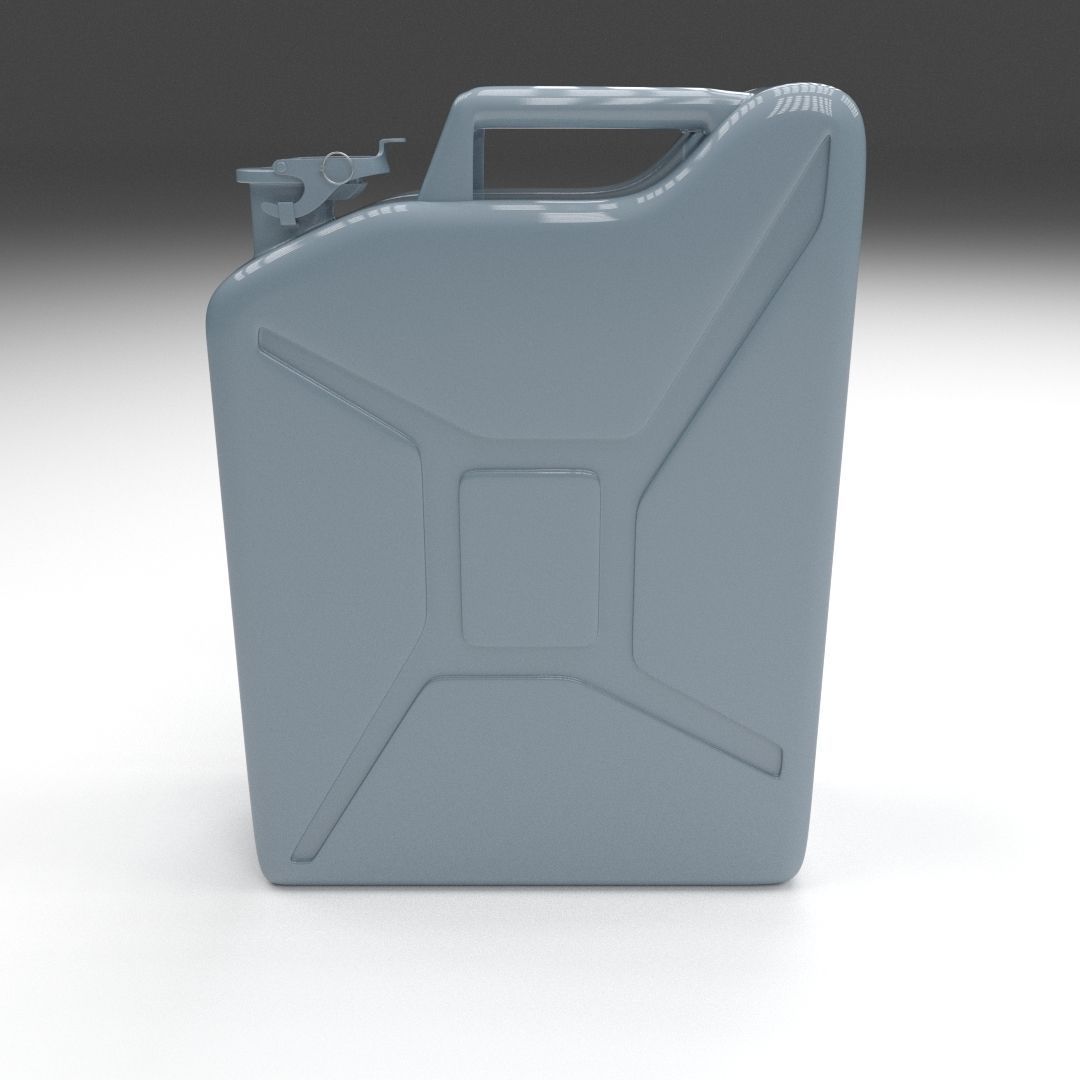 Jerry Can Blue Low-poly 3D model_8