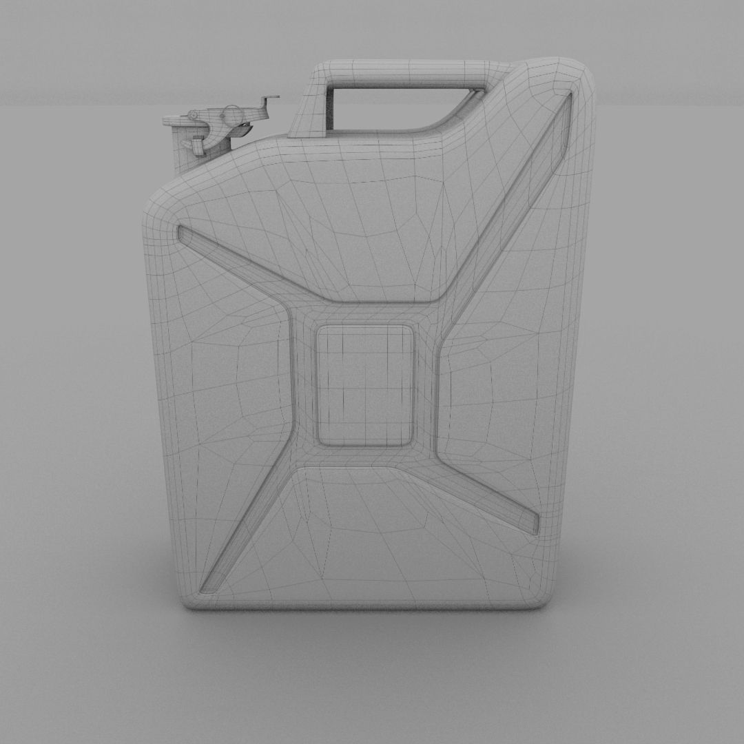 Jerry Can Blue Low-poly 3D model_15