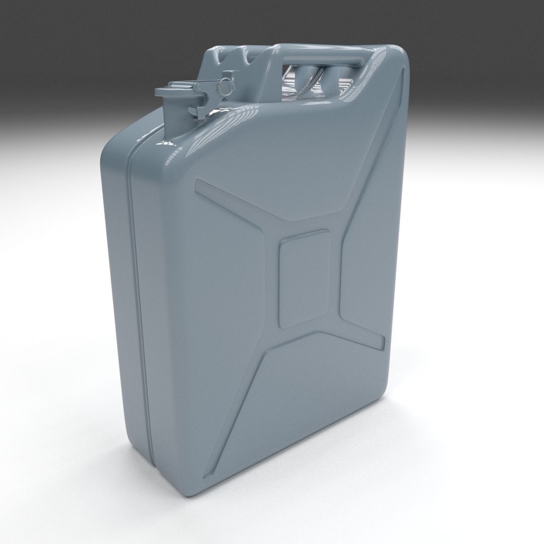 Jerry Can Blue Low-poly 3D model_1