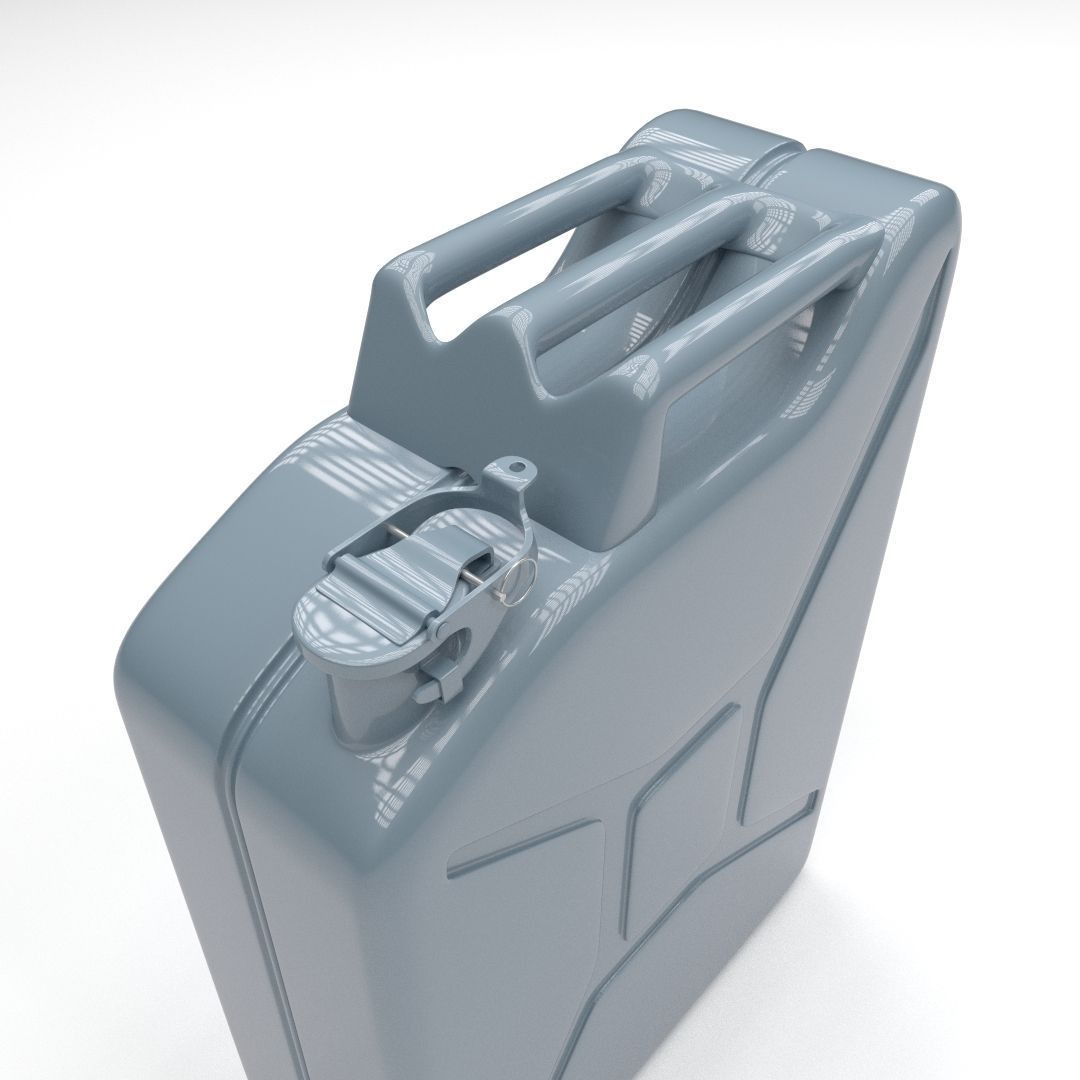 Jerry Can Blue Low-poly 3D model_2
