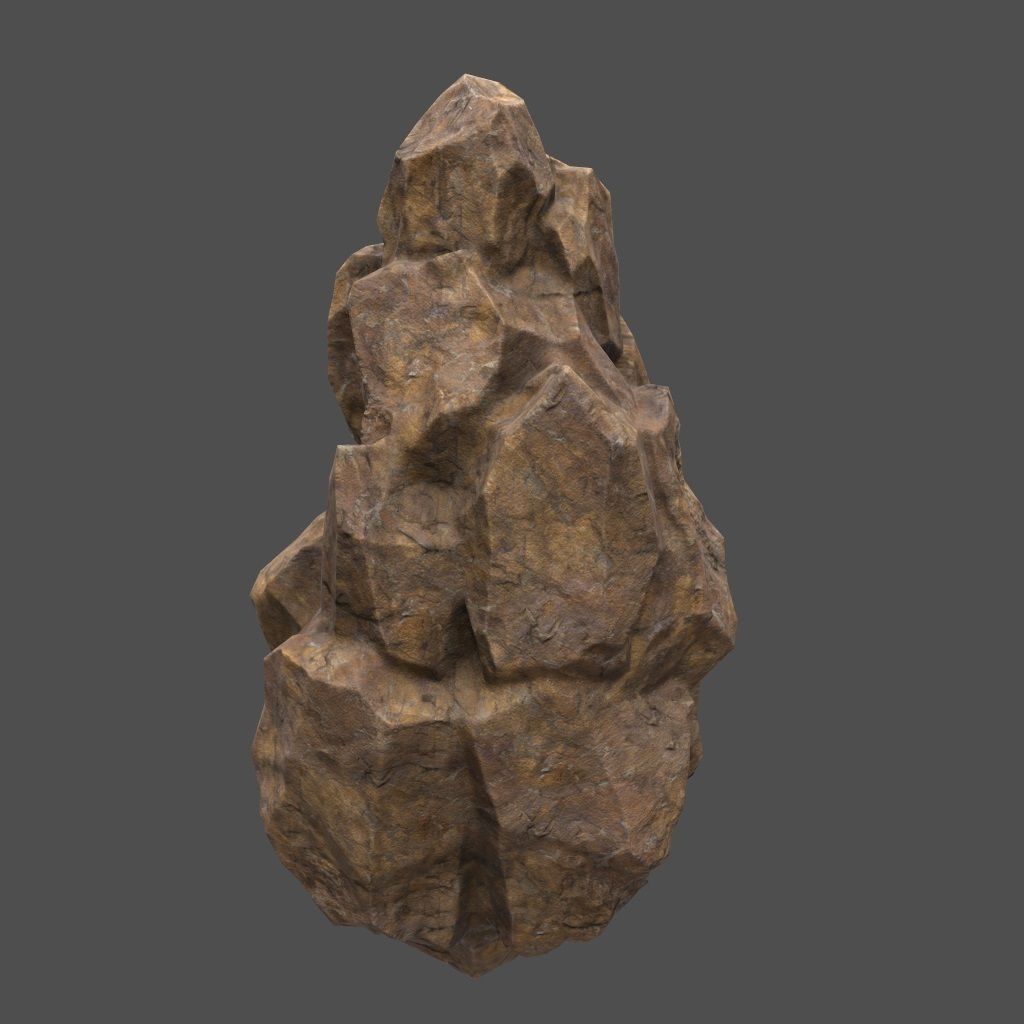 Rocks rock Low-poly 3D model_9
