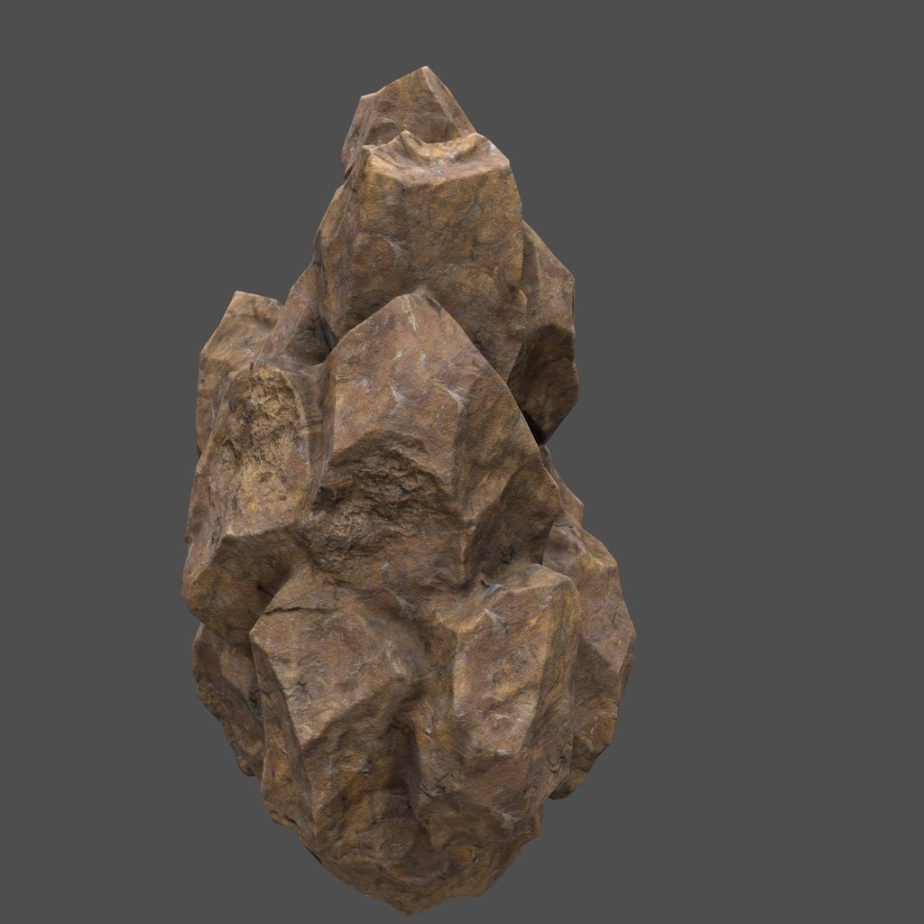 Rocks rock Low-poly 3D model_13