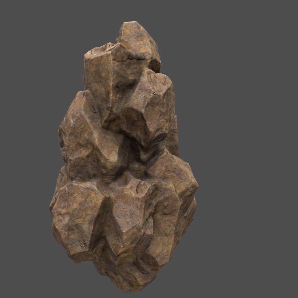 Rocks rock Low-poly 3D model_11