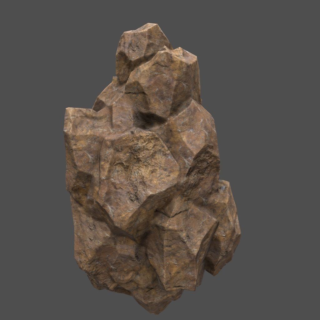 Rocks rock Low-poly 3D model_17