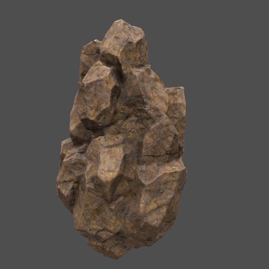 Rocks rock Low-poly 3D model_8