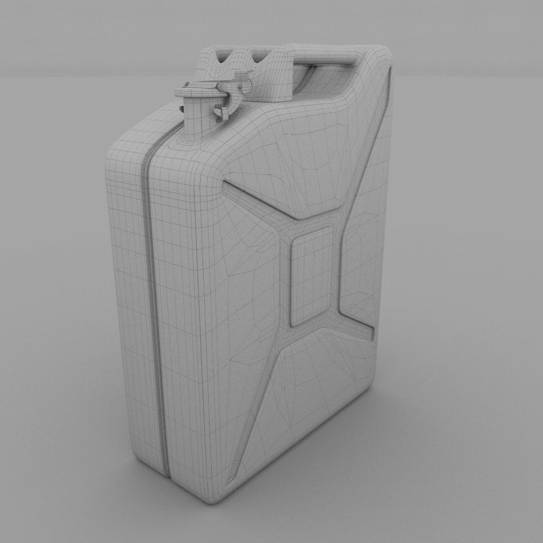 Jerry Can Green Low-poly 3D model_13