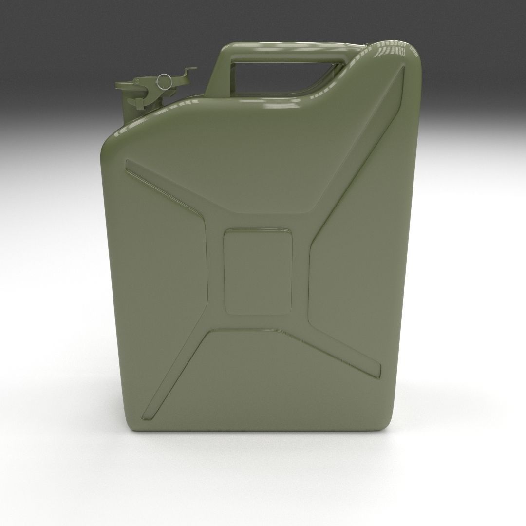 Jerry Can Green Low-poly 3D model_8
